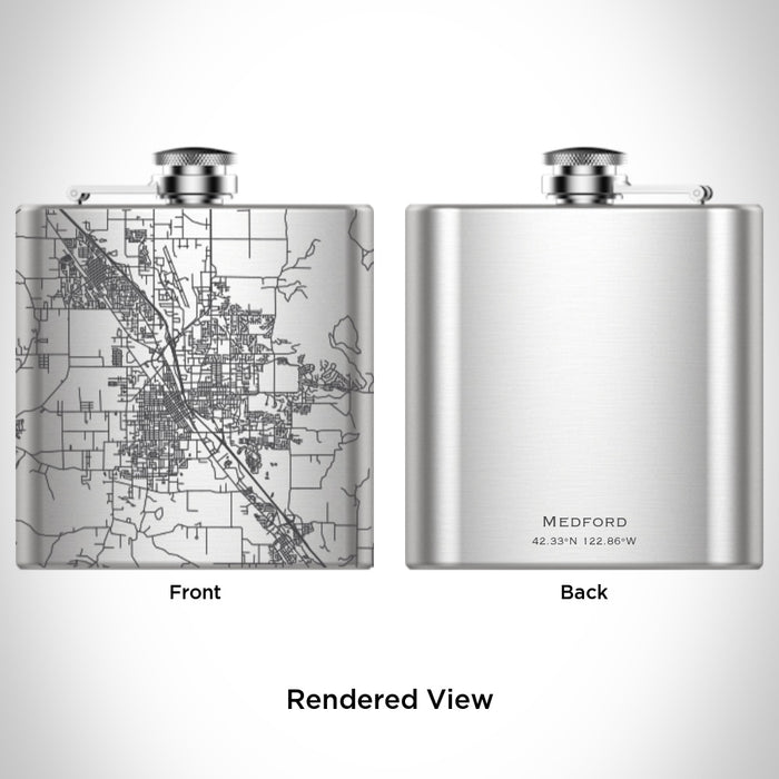 Rendered View of Medford Oregon Map Engraving on undefined