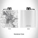 Rendered View of Medford Oregon Map Engraving on 6oz Stainless Steel Flask in White