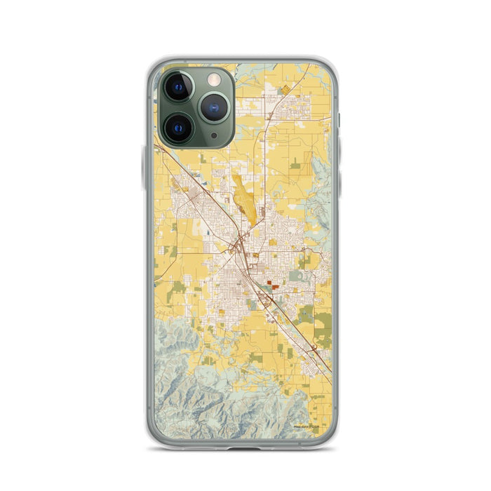 Custom Medford Oregon Map Phone Case in Woodblock