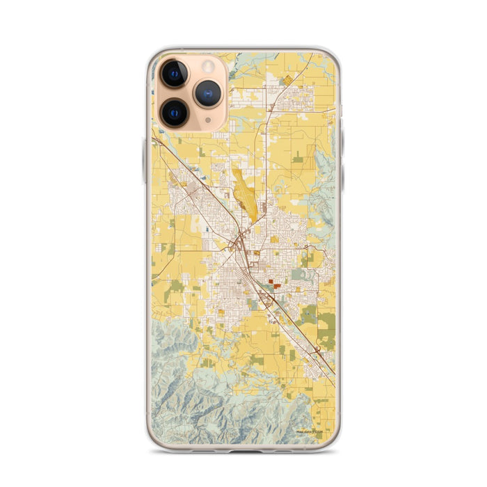 Custom Medford Oregon Map Phone Case in Woodblock