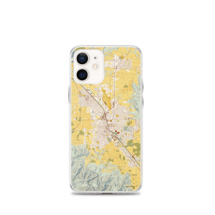 Custom Medford Oregon Map iPhone 12 mini Phone Case in Woodblock