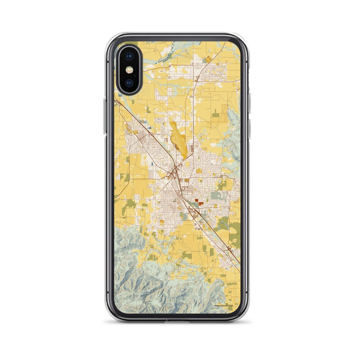 Custom Medford Oregon Map Phone Case in Woodblock