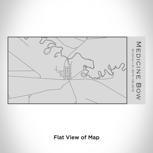 Rendered View of Medicine Bow Wyoming Map Engraving on 17oz Stainless Steel Insulated Cola Bottle
