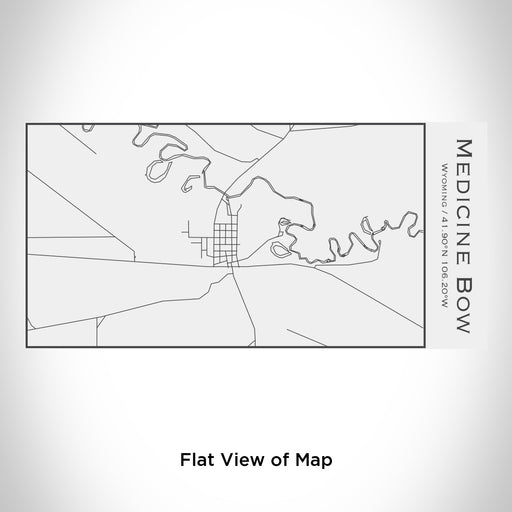 Rendered View of Medicine Bow Wyoming Map Engraving on 17oz Stainless Steel Insulated Cola Bottle in White