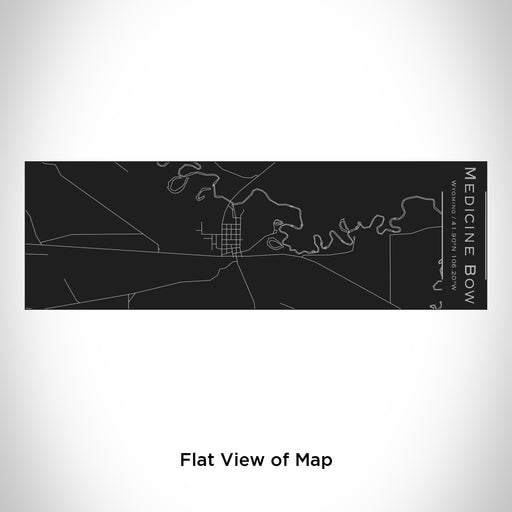 Rendered View of Medicine Bow Wyoming Map Engraving on 10oz Stainless Steel Insulated Cup with Sliding Lid in Black