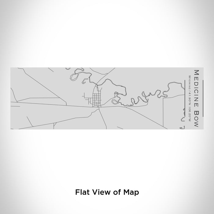 Rendered View of Medicine Bow Wyoming Map Engraving on 10oz Stainless Steel Insulated Cup with Sipping Lid