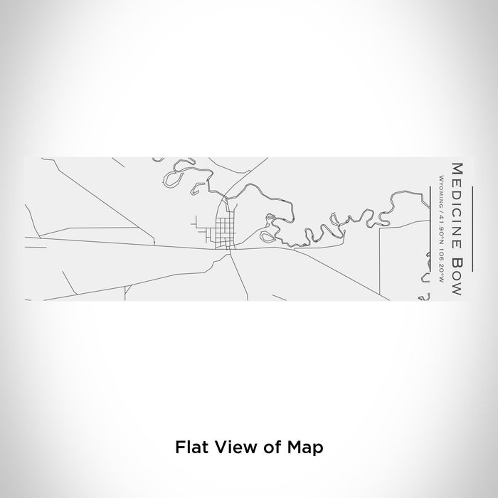 Rendered View of Medicine Bow Wyoming Map Engraving on 10oz Stainless Steel Insulated Cup with Sliding Lid in White