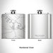 Rendered View of Medicine Bow Wyoming Map Engraving on 6oz Stainless Steel Flask