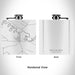 Rendered View of Medicine Bow Wyoming Map Engraving on 6oz Stainless Steel Flask in White