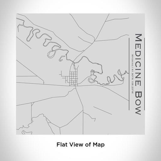 Rendered View of Medicine Bow Wyoming Map Engraving on 17oz Stainless Steel Insulated Tumbler