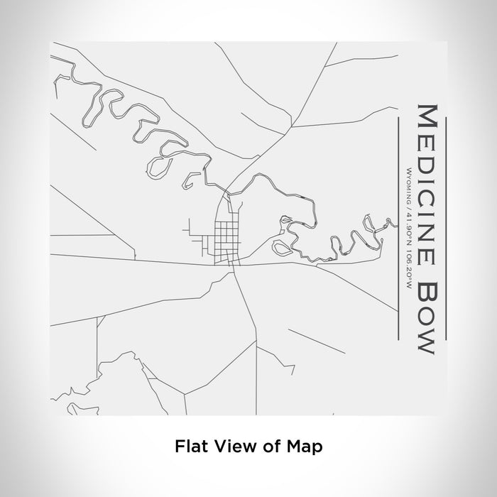 Rendered View of Medicine Bow Wyoming Map Engraving on 17oz Stainless Steel Insulated Tumbler in White