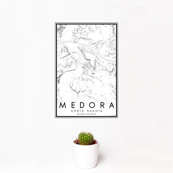 Medora Map Medora - North Dakota Map Print in Classic — JACE Maps