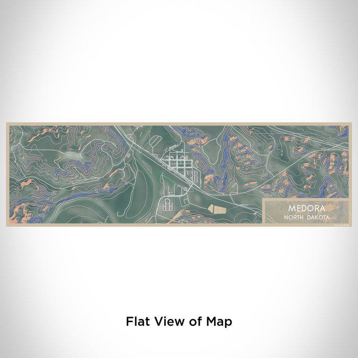 Flat View of Map Custom Medora North Dakota Map Enamel Mug in Afternoon