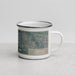 Right View Custom Medora North Dakota Map Enamel Mug in Afternoon
