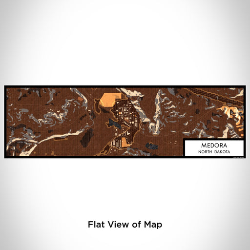 Flat View of Map Custom Medora North Dakota Map Enamel Mug in Ember