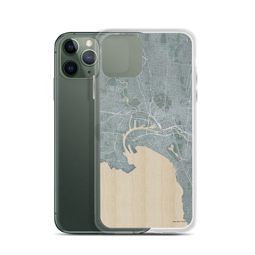 Custom Melbourne Australia Map Phone Case in Afternoon