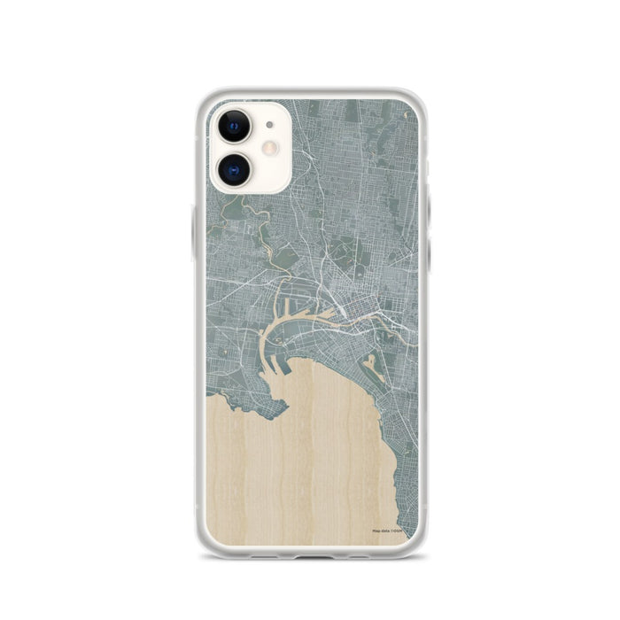 Custom iPhone 11 Melbourne Australia Map Phone Case in Afternoon