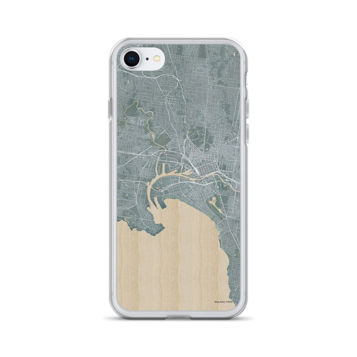 Custom iPhone SE Melbourne Australia Map Phone Case in Afternoon