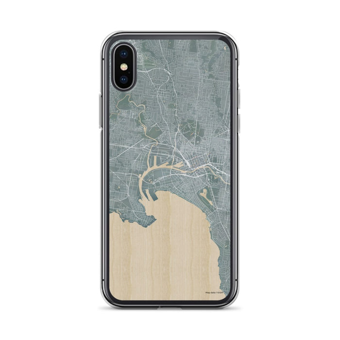 Custom iPhone X/XS Melbourne Australia Map Phone Case in Afternoon