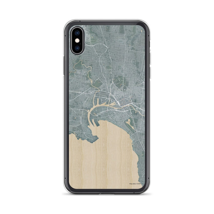 Custom iPhone XS Max Melbourne Australia Map Phone Case in Afternoon