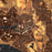 Melbourne Australia Map Print in Ember Style Zoomed In Close Up Showing Details