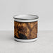 Front View Custom Melbourne Australia Map Enamel Mug in Ember