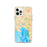 Custom iPhone 12 Pro Melbourne Australia Map Phone Case in Watercolor