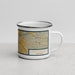 Right View Custom Melbourne Australia Map Enamel Mug in Woodblock