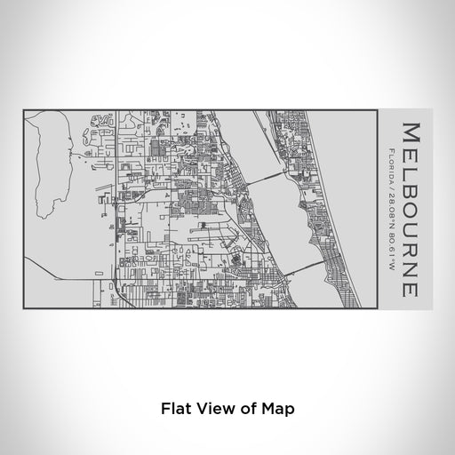 Rendered View of Melbourne Florida Map Engraving on 17oz Stainless Steel Insulated Cola Bottle
