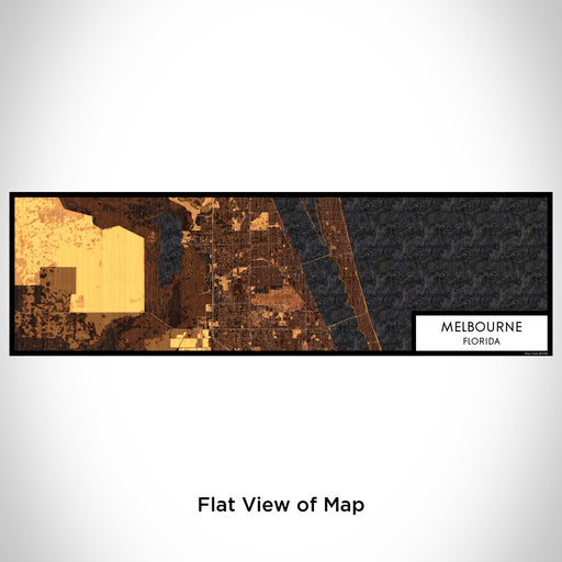Flat View of Map Custom Melbourne Florida Map Enamel Mug in Ember