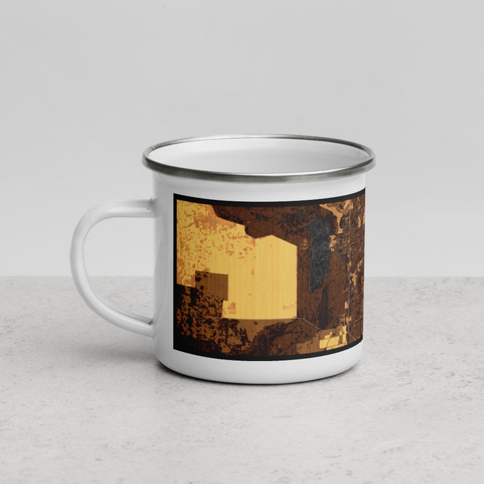 Left View Custom Melbourne Florida Map Enamel Mug in Ember