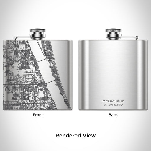 Rendered View of Melbourne Florida Map Engraving on undefined