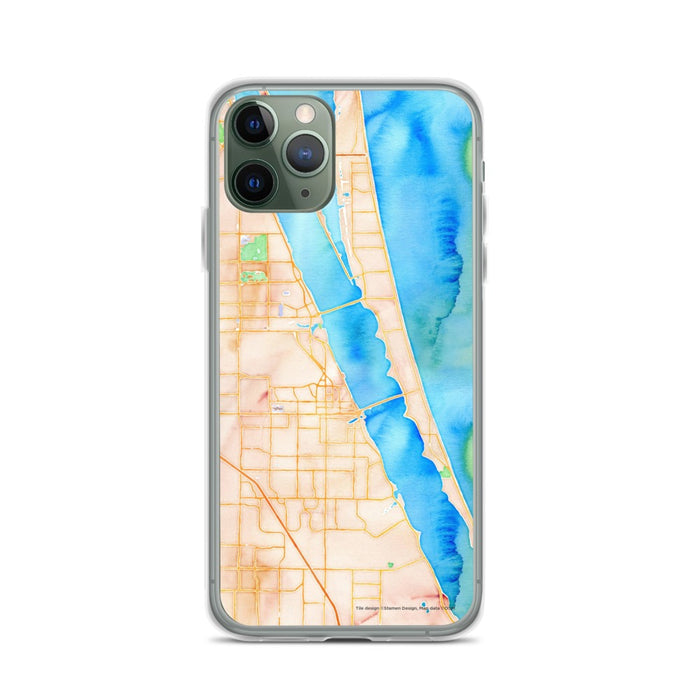 Custom Melbourne Florida Map Phone Case in Watercolor