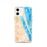 Custom Melbourne Florida Map iPhone 12 Phone Case in Watercolor