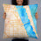 Person holding 22x22 Custom Melbourne Florida Map Throw Pillow in Watercolor