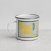 Left View Custom Melbourne Florida Map Enamel Mug in Woodblock