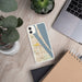 Custom Melbourne Florida Map Phone Case in Woodblock