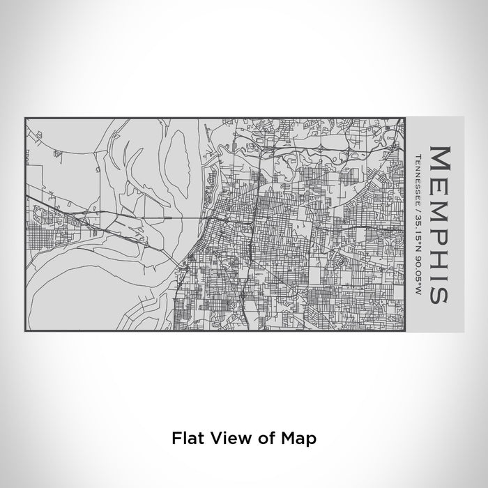 Rendered View of Memphis Tennessee Map Engraving on 17oz Stainless Steel Insulated Cola Bottle