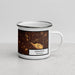 Right View Custom Memphis Tennessee Map Enamel Mug in Ember