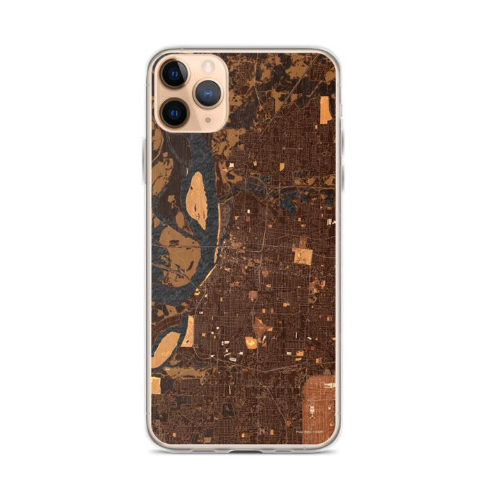 Custom Memphis Tennessee Map Phone Case in Ember