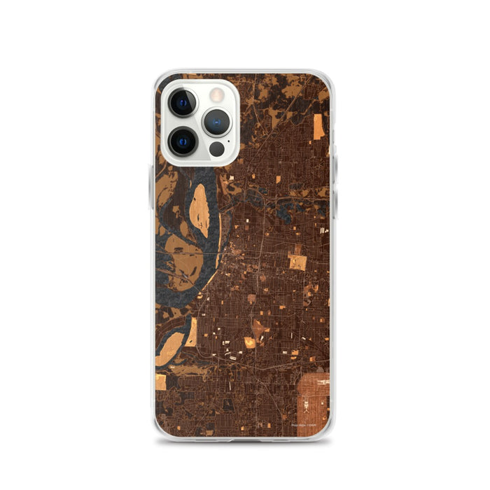 Custom Memphis Tennessee Map iPhone 12 Pro Phone Case in Ember