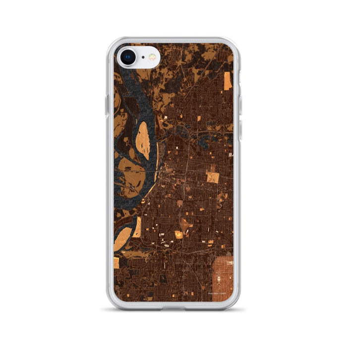 Custom Memphis Tennessee Map iPhone SE Phone Case in Ember
