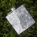 Memphis Tennessee Custom Engraved City Map Inscription Coordinates on 6oz Stainless Steel Flask in White