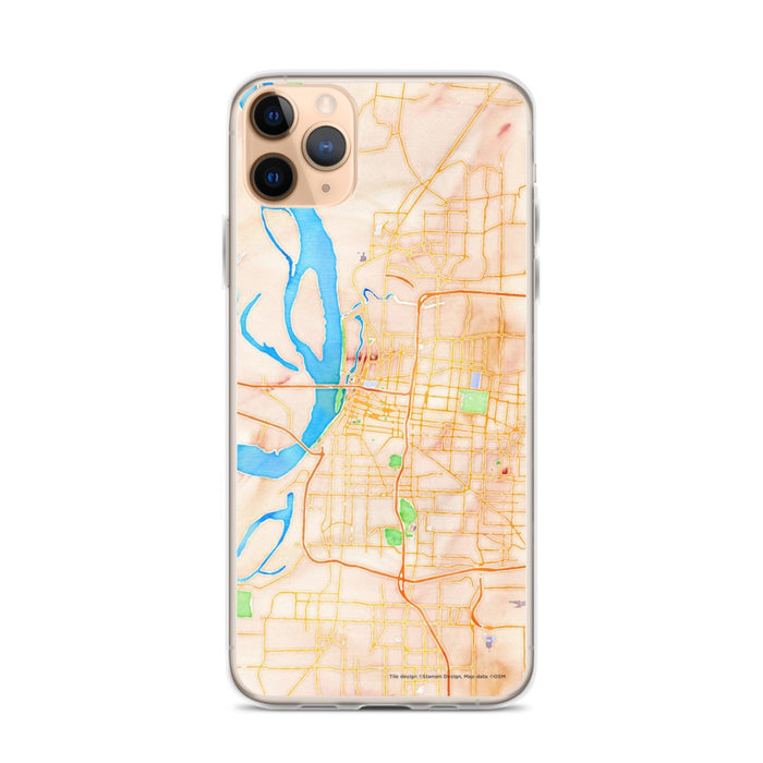 Custom Memphis Tennessee Map Phone Case in Watercolor