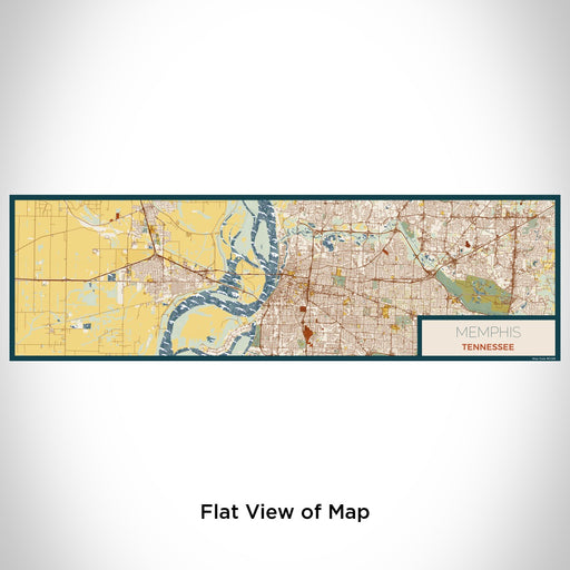 Flat View of Map Custom Memphis Tennessee Map Enamel Mug in Woodblock