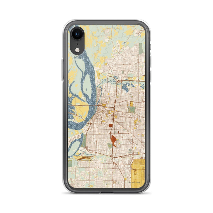 Custom Memphis Tennessee Map Phone Case in Woodblock