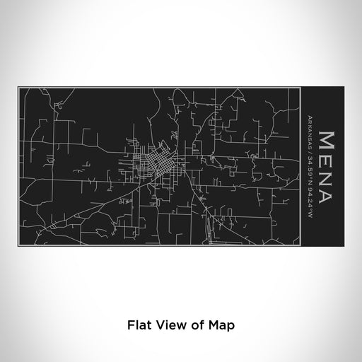 Rendered View of Mena Arkansas Map Engraving on 17oz Stainless Steel Insulated Cola Bottle in Black
