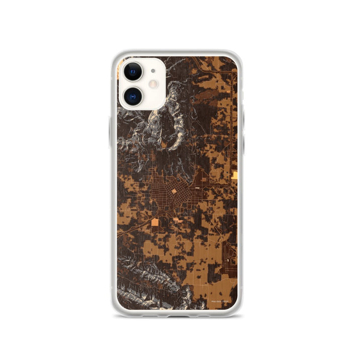 Custom Mena Arkansas Map Phone Case in Ember