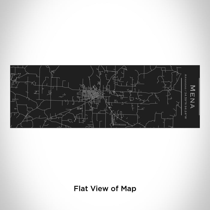 Rendered View of Mena Arkansas Map Engraving on 10oz Stainless Steel Insulated Cup with Sliding Lid in Black