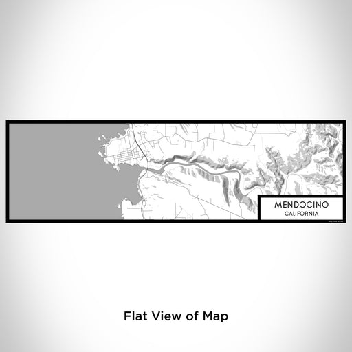 Flat View of Map Custom Mendocino California Map Enamel Mug in Classic